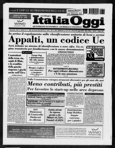 Italia oggi : quotidiano di economia finanza e politica